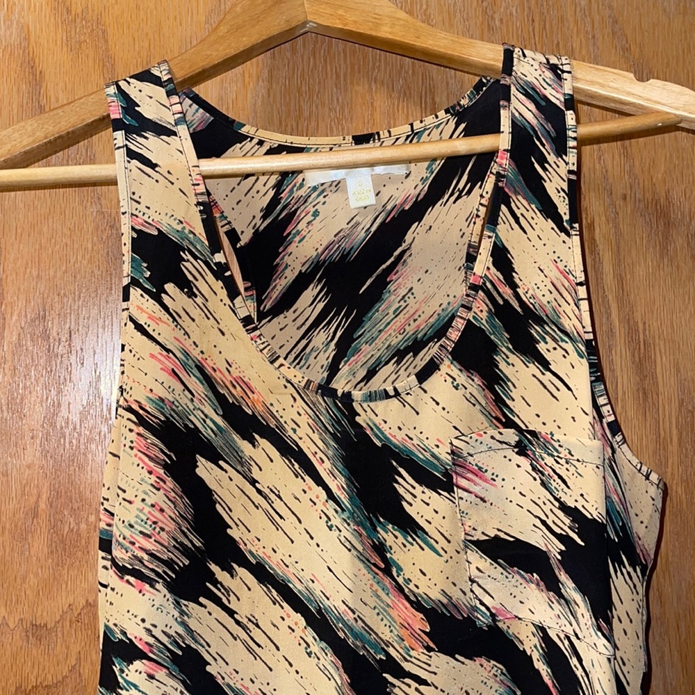 Anthro Jenny Han tank 100% silk racer back
